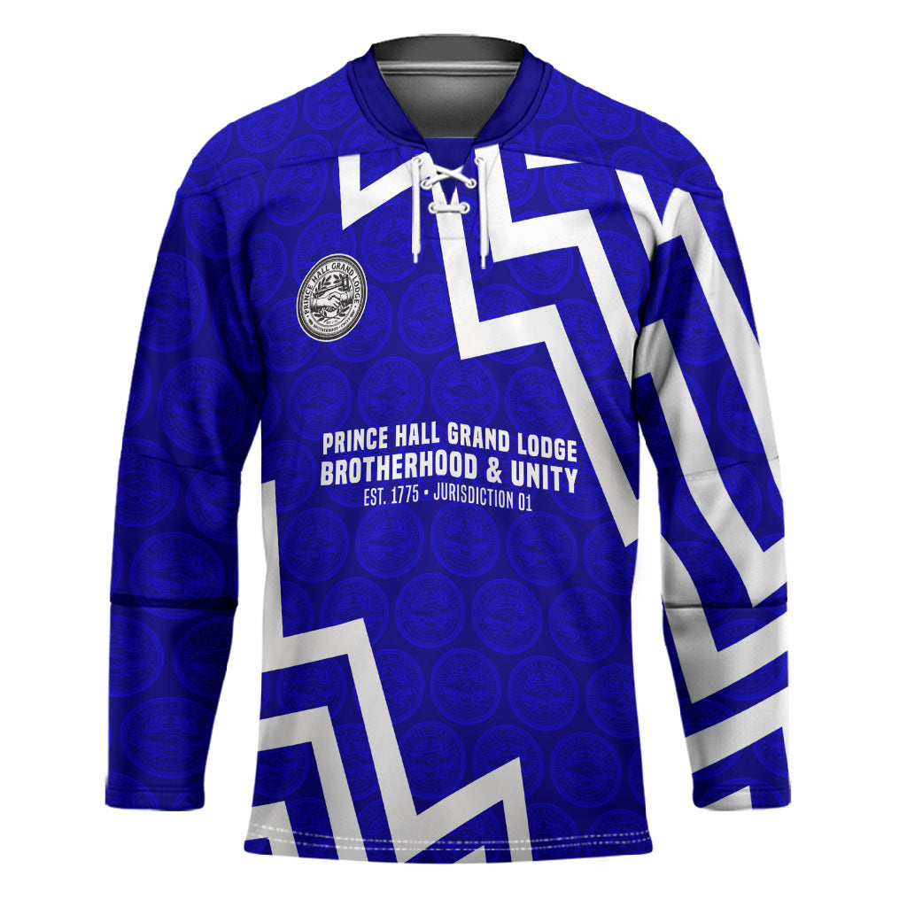 Prince Hall Grand Lodge Hockey Jersey Founder Portrait Geometric Brotherhood