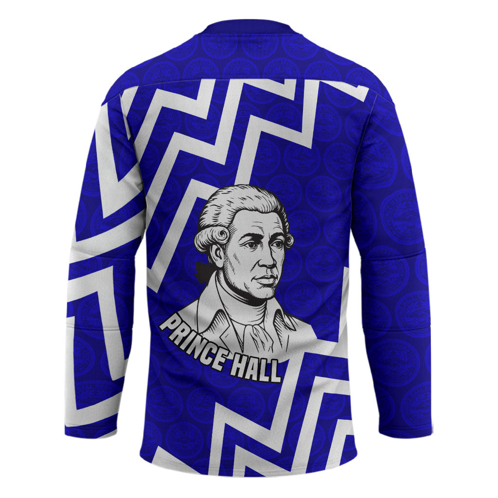 Prince Hall Grand Lodge Hockey Jersey Founder Portrait Geometric Brotherhood