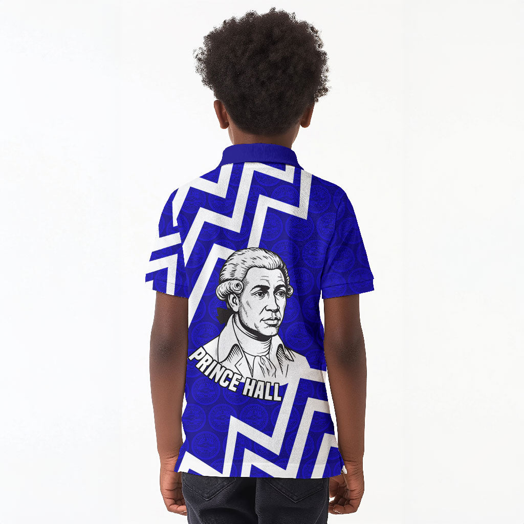 Prince Hall Grand Lodge Kid Polo Shirt Founder Portrait Geometric Brotherhood