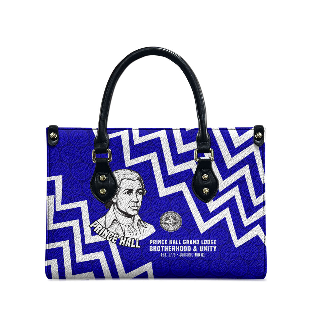 Prince Hall Grand Lodge Leather Bag Founder Portrait Geometric Brotherhood