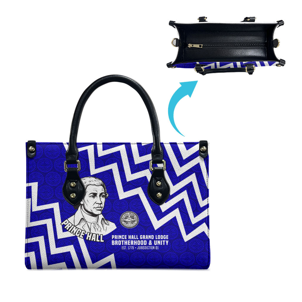 Prince Hall Grand Lodge Leather Bag Founder Portrait Geometric Brotherhood
