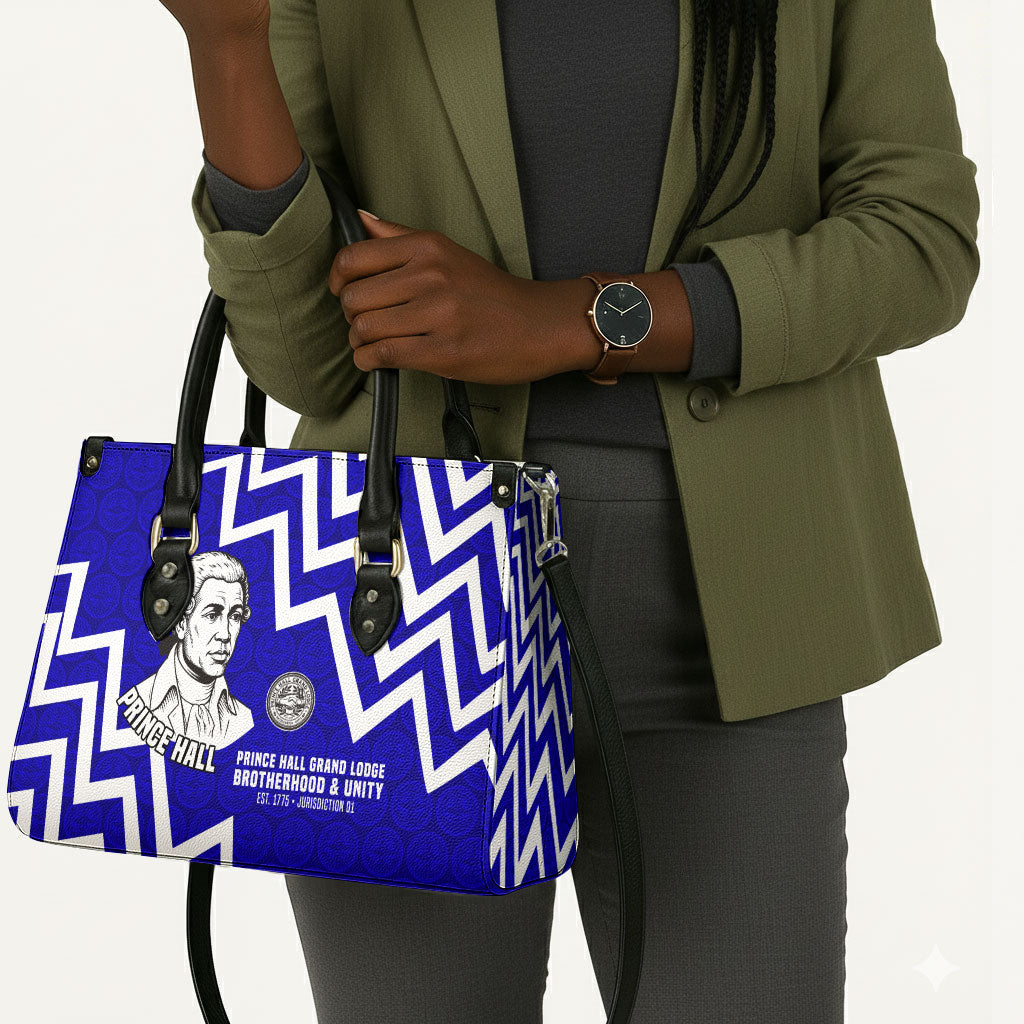 Prince Hall Grand Lodge Leather Bag Founder Portrait Geometric Brotherhood