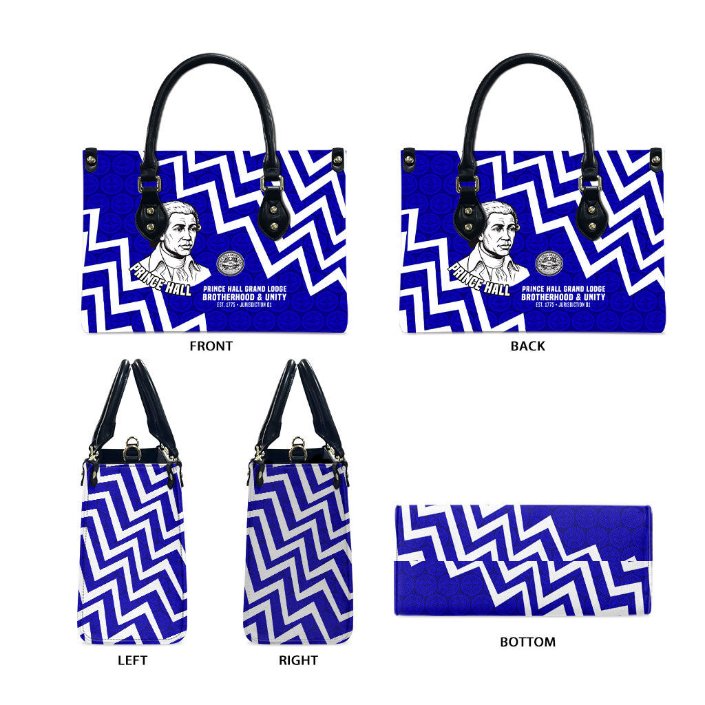 Prince Hall Grand Lodge Leather Bag Founder Portrait Geometric Brotherhood