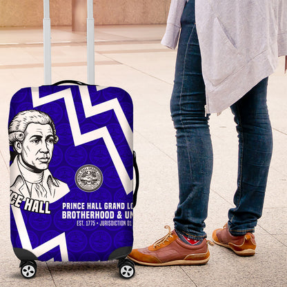 Prince Hall Grand Lodge Luggage Cover Founder Portrait Geometric Brotherhood