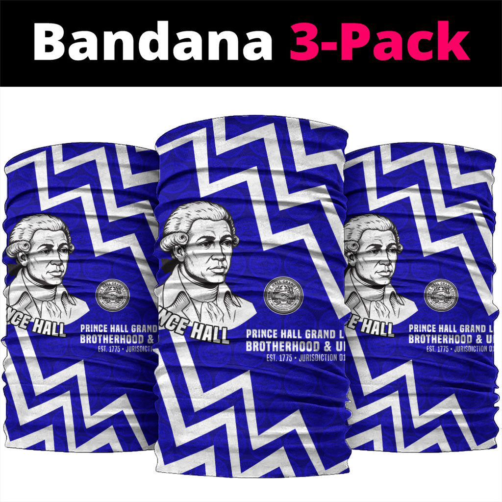 Prince Hall Grand Lodge Neck Gaiter Founder Portrait Geometric Brotherhood