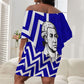 Prince Hall Grand Lodge Off Shoulder Short Dress Founder Portrait Geometric Brotherhood