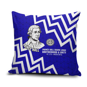 Prince Hall Grand Lodge Pillow Cover Founder Portrait Geometric Brotherhood