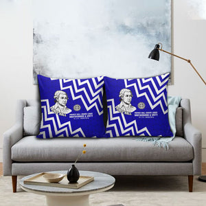 Prince Hall Grand Lodge Pillow Cover Founder Portrait Geometric Brotherhood