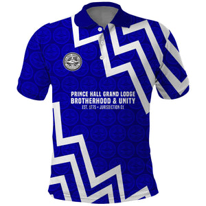 Prince Hall Grand Lodge Polo Shirt Founder Portrait Geometric Brotherhood