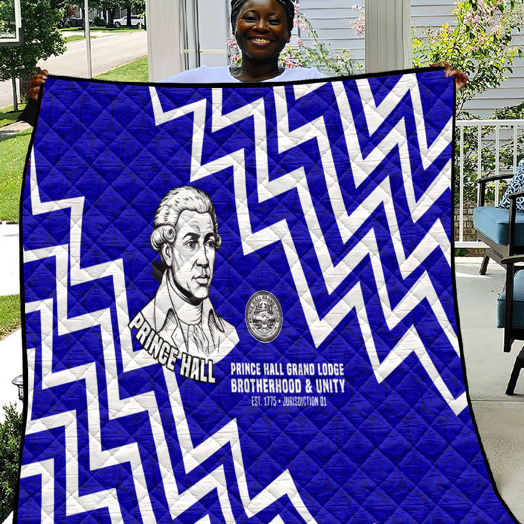 Prince Hall Grand Lodge Quilt Founder Portrait Geometric Brotherhood