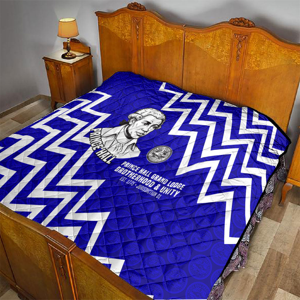 Prince Hall Grand Lodge Quilt Founder Portrait Geometric Brotherhood