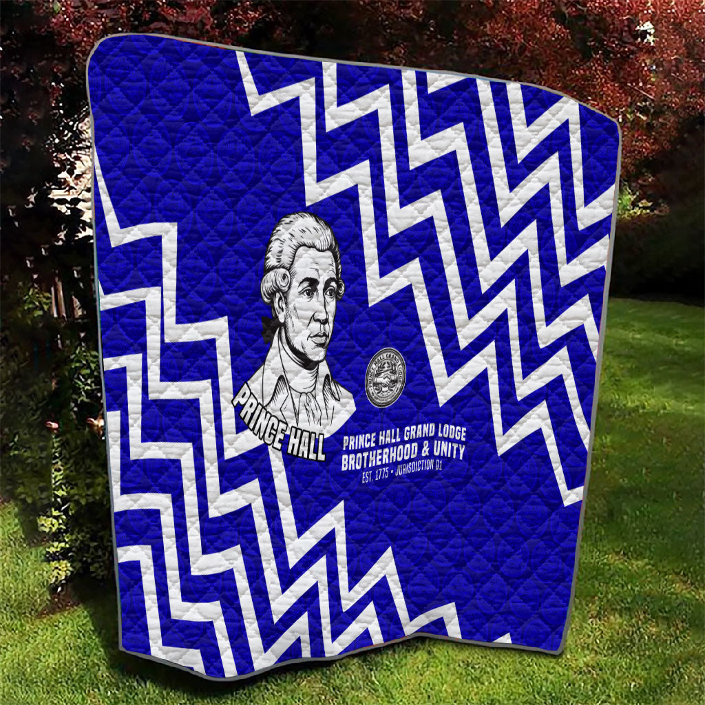 Prince Hall Grand Lodge Quilt Founder Portrait Geometric Brotherhood
