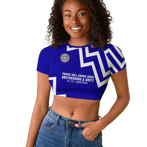 Prince Hall Grand Lodge Raglan Cropped T shirt Founder Portrait Geometric Brotherhood