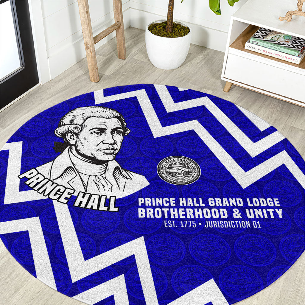 Prince Hall Grand Lodge Round Carpet Founder Portrait Geometric Brotherhood