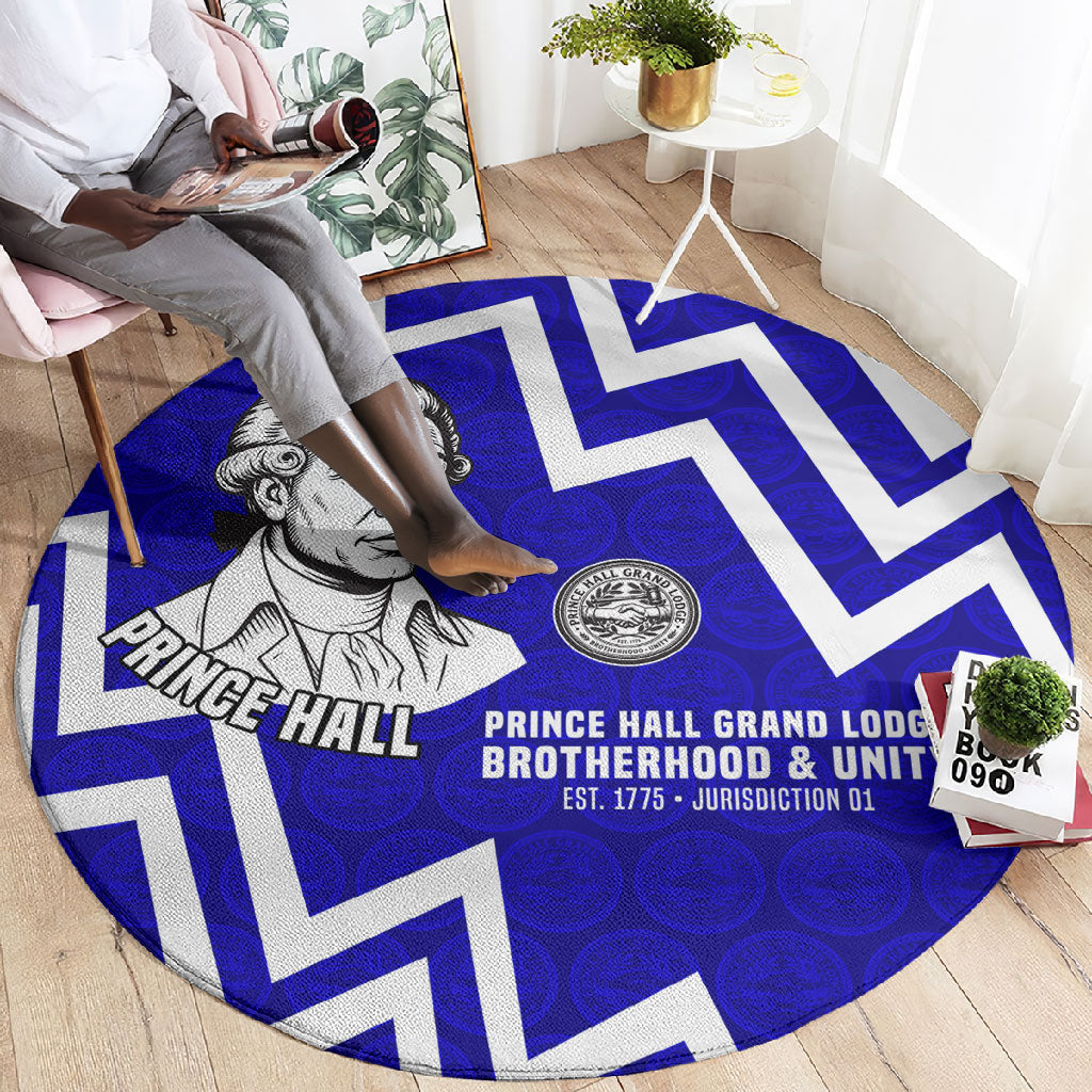 Prince Hall Grand Lodge Round Carpet Founder Portrait Geometric Brotherhood