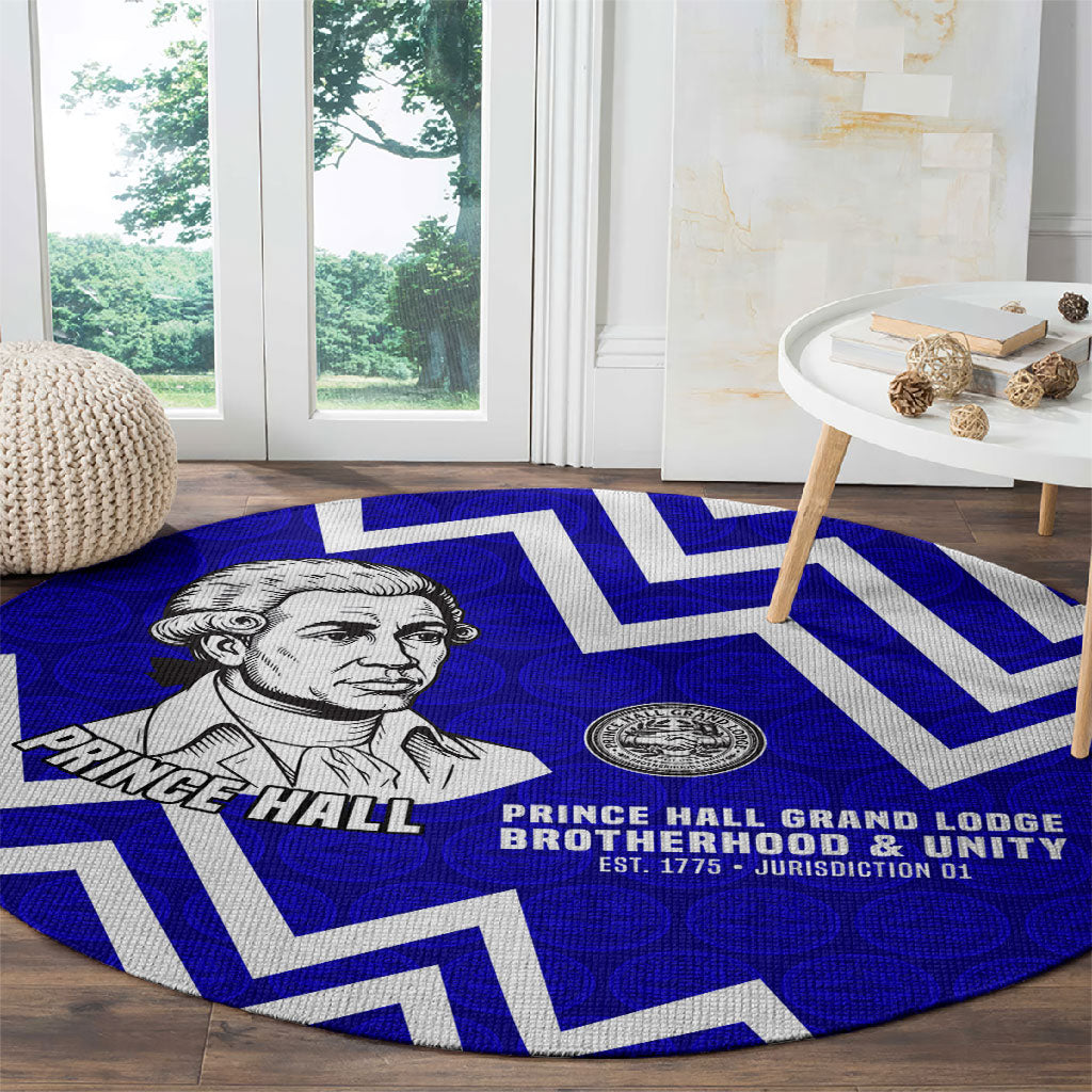 Prince Hall Grand Lodge Round Carpet Founder Portrait Geometric Brotherhood