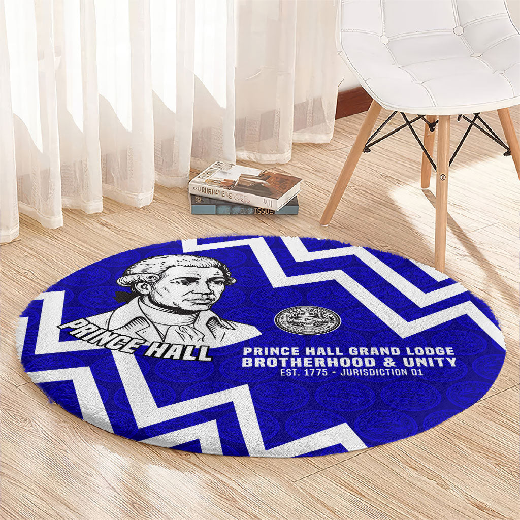 Prince Hall Grand Lodge Round Carpet Founder Portrait Geometric Brotherhood