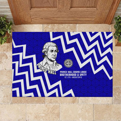 Prince Hall Grand Lodge Rubber Doormat Founder Portrait Geometric Brotherhood