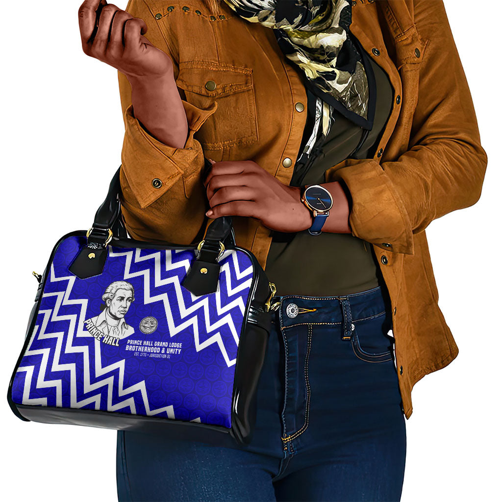 Prince Hall Grand Lodge Shoulder Handbag Founder Portrait Geometric Brotherhood