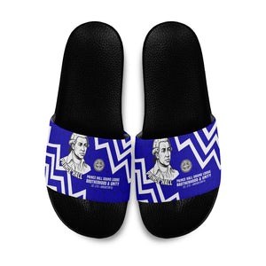 Prince Hall Grand Lodge Slide Sandals Founder Portrait Geometric Brotherhood