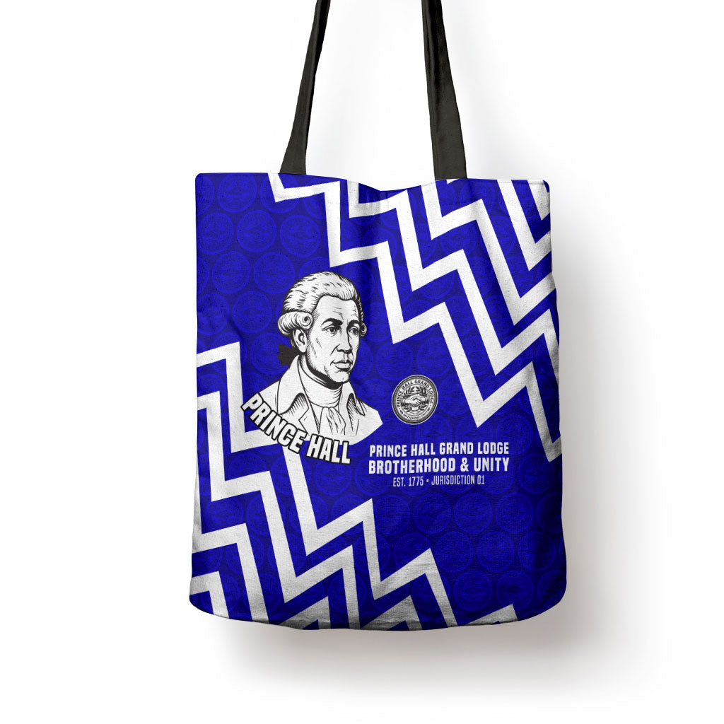 Prince Hall Grand Lodge Tote Bag Founder Portrait Geometric Brotherhood