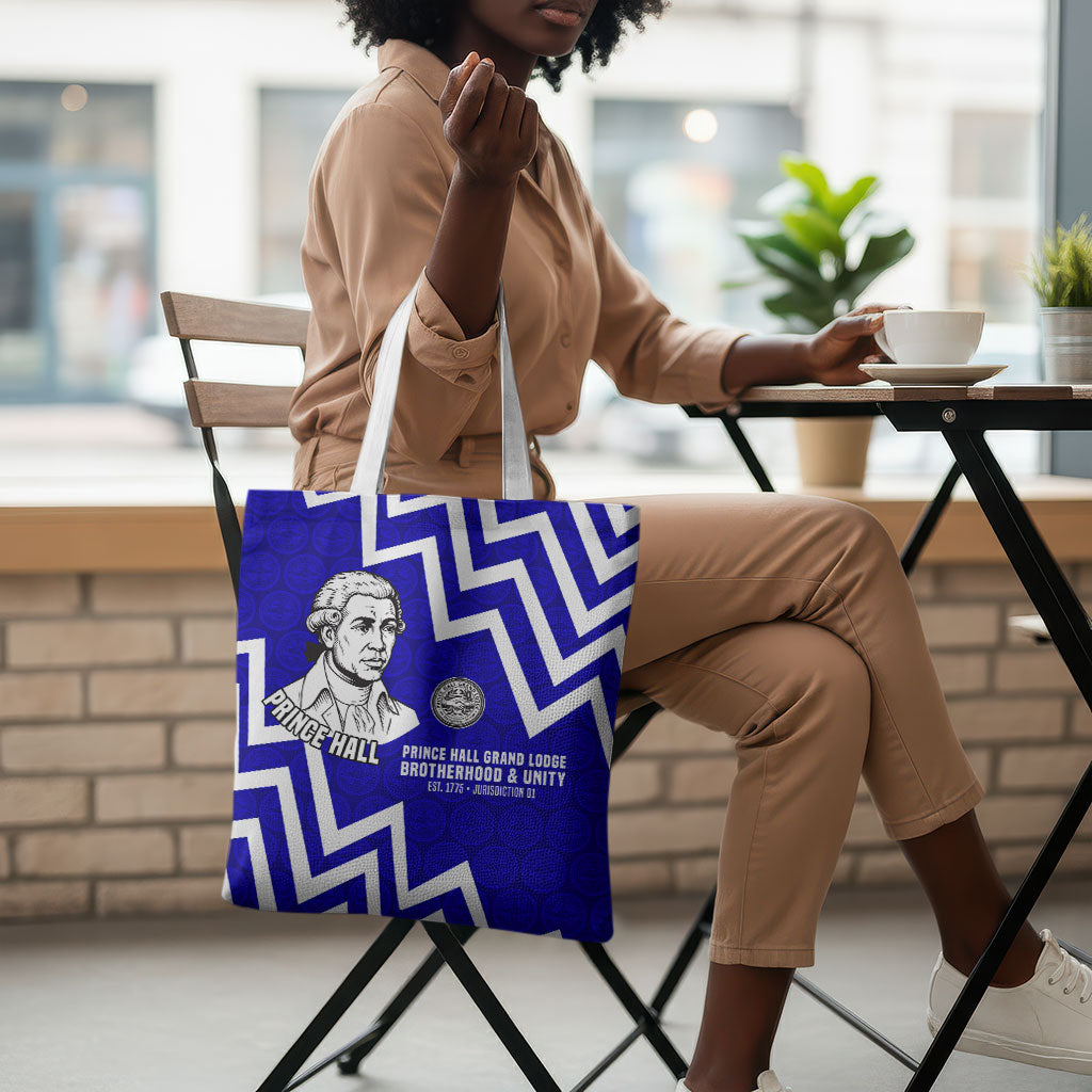 Prince Hall Grand Lodge Tote Bag Founder Portrait Geometric Brotherhood