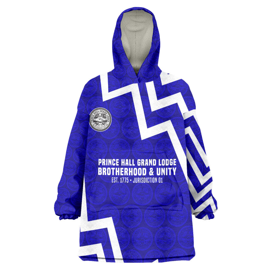 Prince Hall Grand Lodge Wearable Blanket Hoodie Founder Portrait Geometric Brotherhood