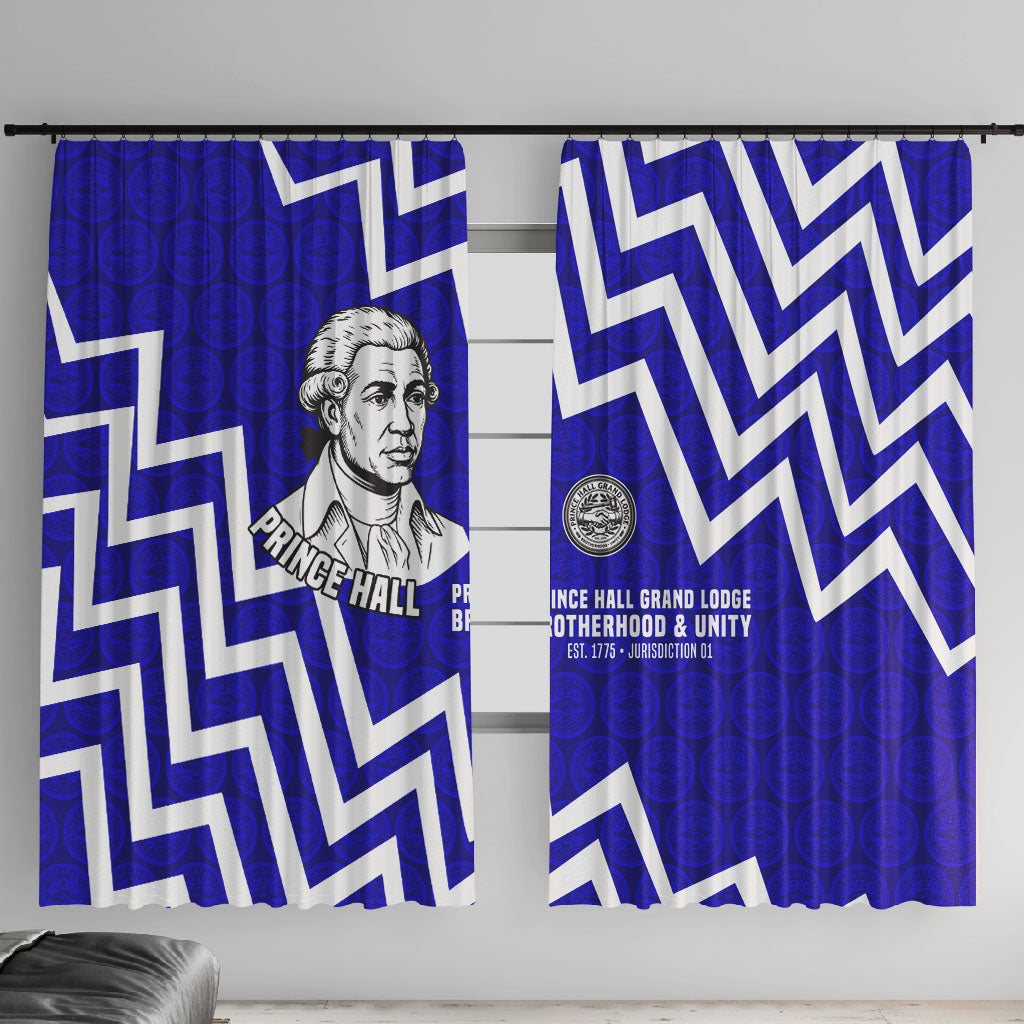 Prince Hall Grand Lodge Window Curtain Founder Portrait Geometric Brotherhood