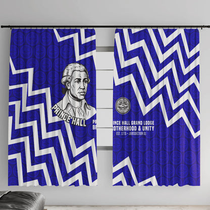 Prince Hall Grand Lodge Window Curtain Founder Portrait Geometric Brotherhood