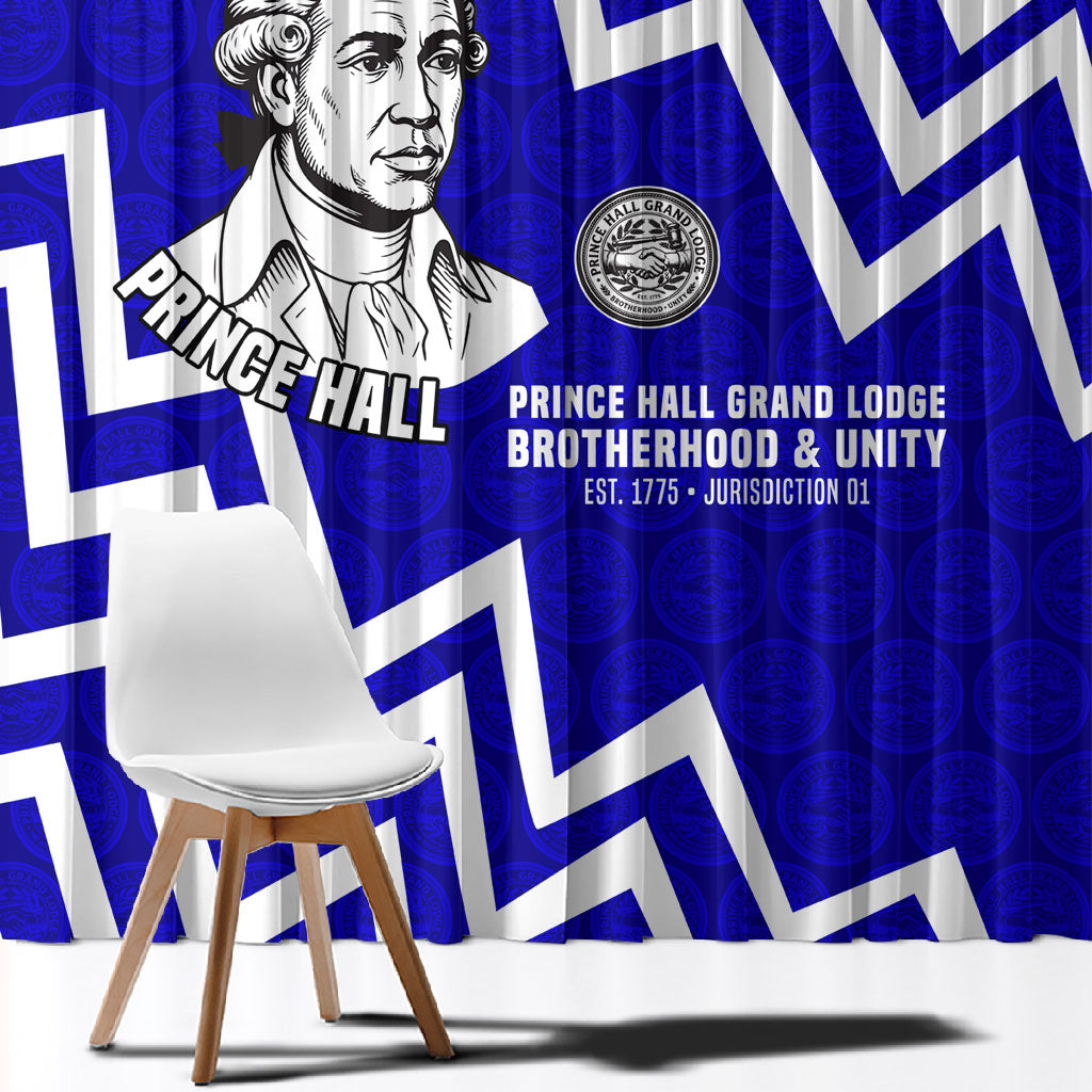 Prince Hall Grand Lodge Window Curtain Founder Portrait Geometric Brotherhood