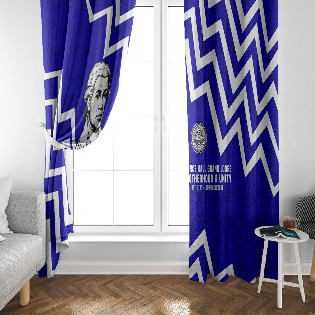 Prince Hall Grand Lodge Window Curtain Founder Portrait Geometric Brotherhood