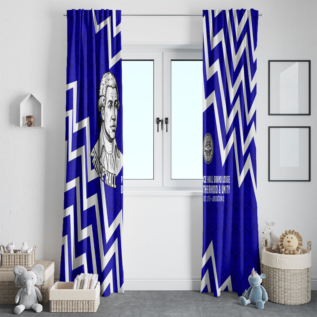 Prince Hall Grand Lodge Window Curtain Founder Portrait Geometric Brotherhood