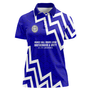 Prince Hall Grand Lodge Women Polo Shirt Founder Portrait Geometric Brotherhood