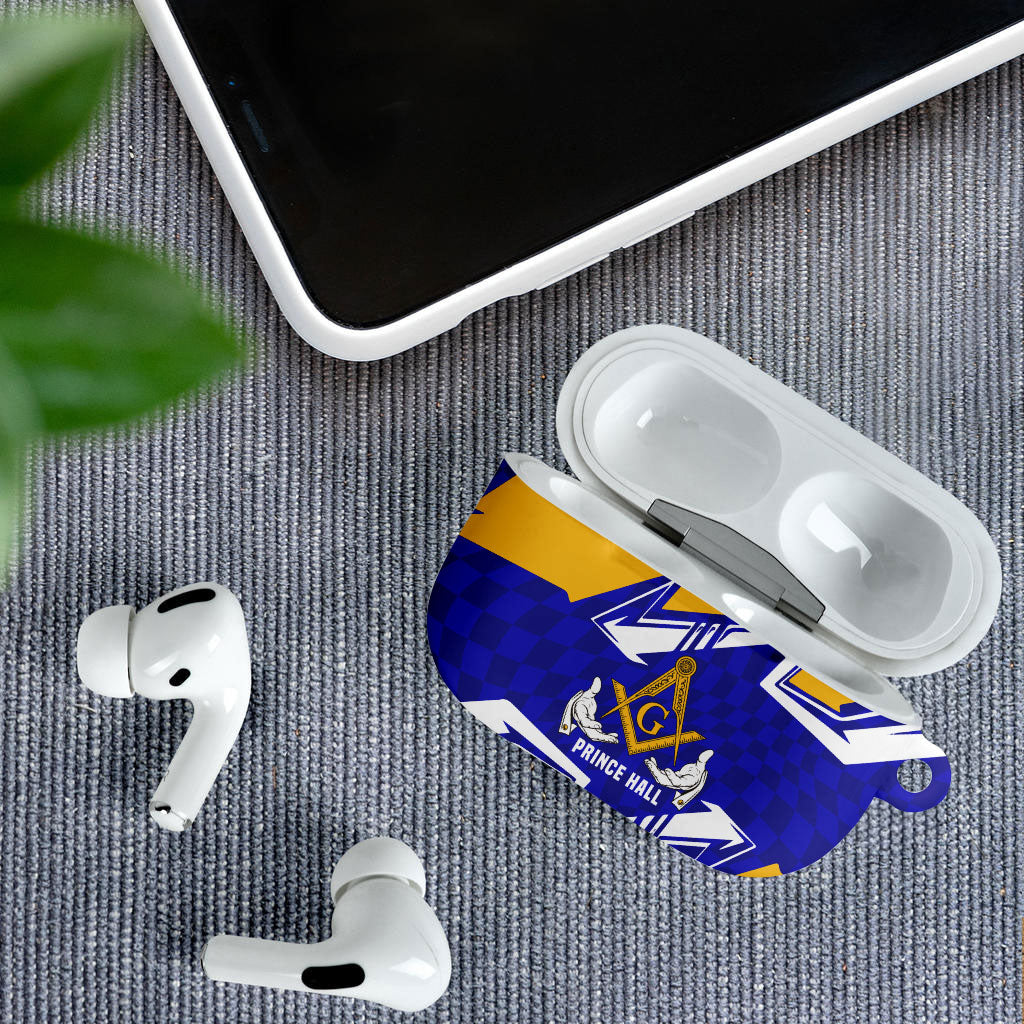 Prince Hall Freemasonry AirPods Case Square and Compasses Masonic Brothers