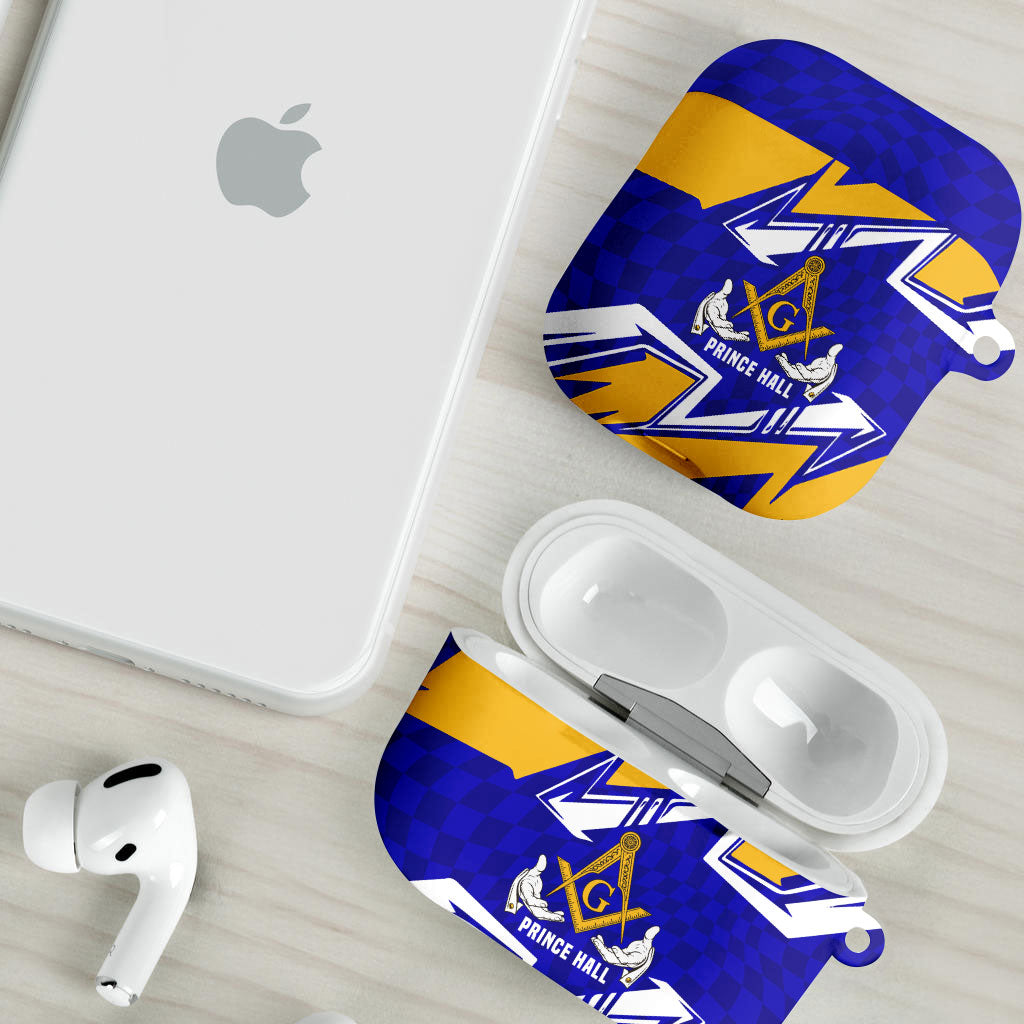 Prince Hall Freemasonry AirPods Case Square and Compasses Masonic Brothers