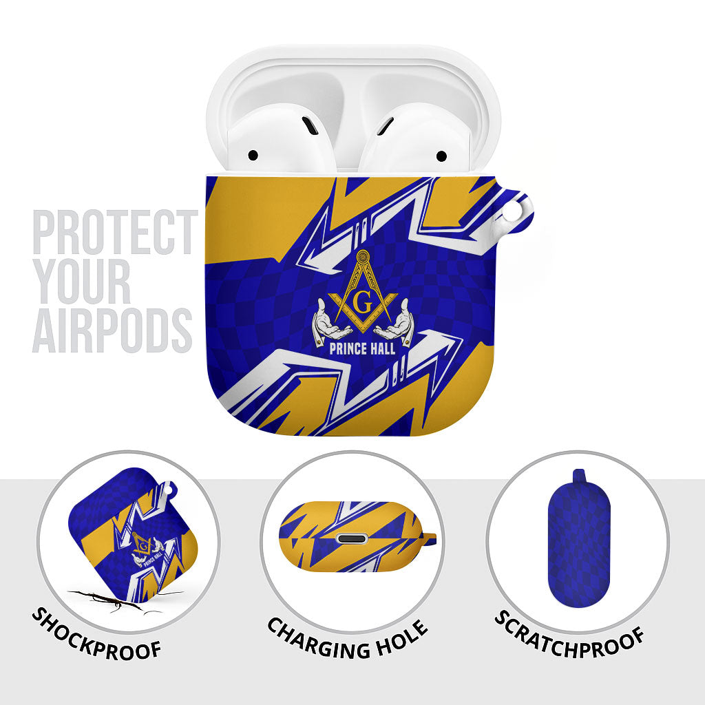 Prince Hall Freemasonry AirPods Case Square and Compasses Masonic Brothers