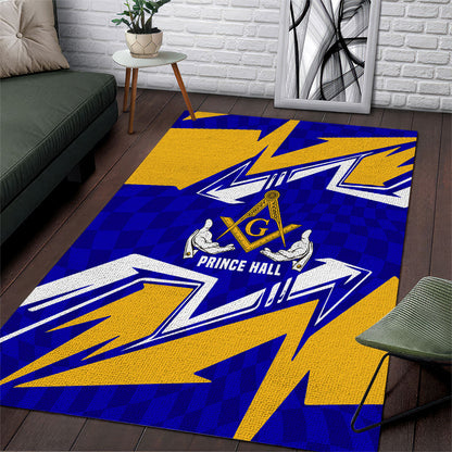 Prince Hall Freemasonry Area Rug Square and Compasses Masonic Brothers