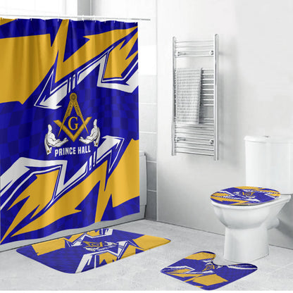 Prince Hall Freemasonry Bathroom Set Square and Compasses Masonic Brothers