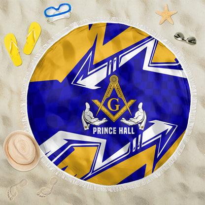 Prince Hall Freemasonry Beach Blanket Square and Compasses Masonic Brothers