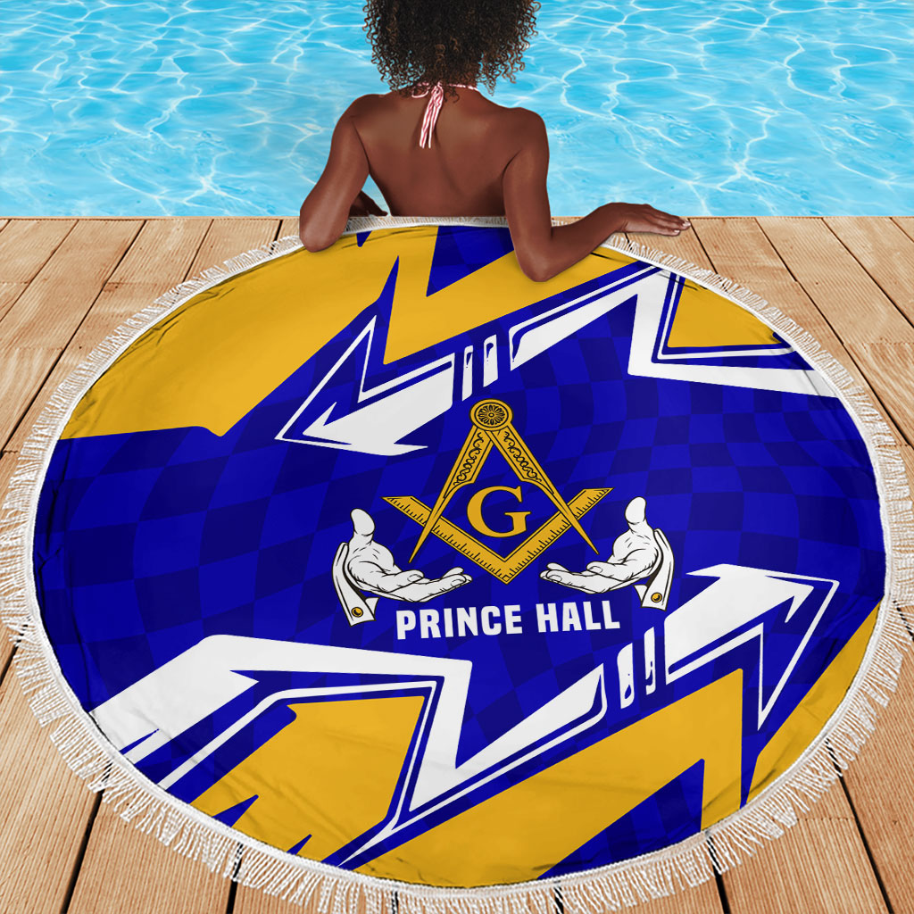 Prince Hall Freemasonry Beach Blanket Square and Compasses Masonic Brothers