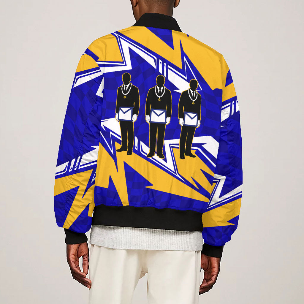 Prince Hall Freemasonry Bomber Jacket Square and Compasses Masonic Brothers