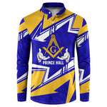 Prince Hall Freemasonry Button Sweatshirt Square and Compasses Masonic Brothers