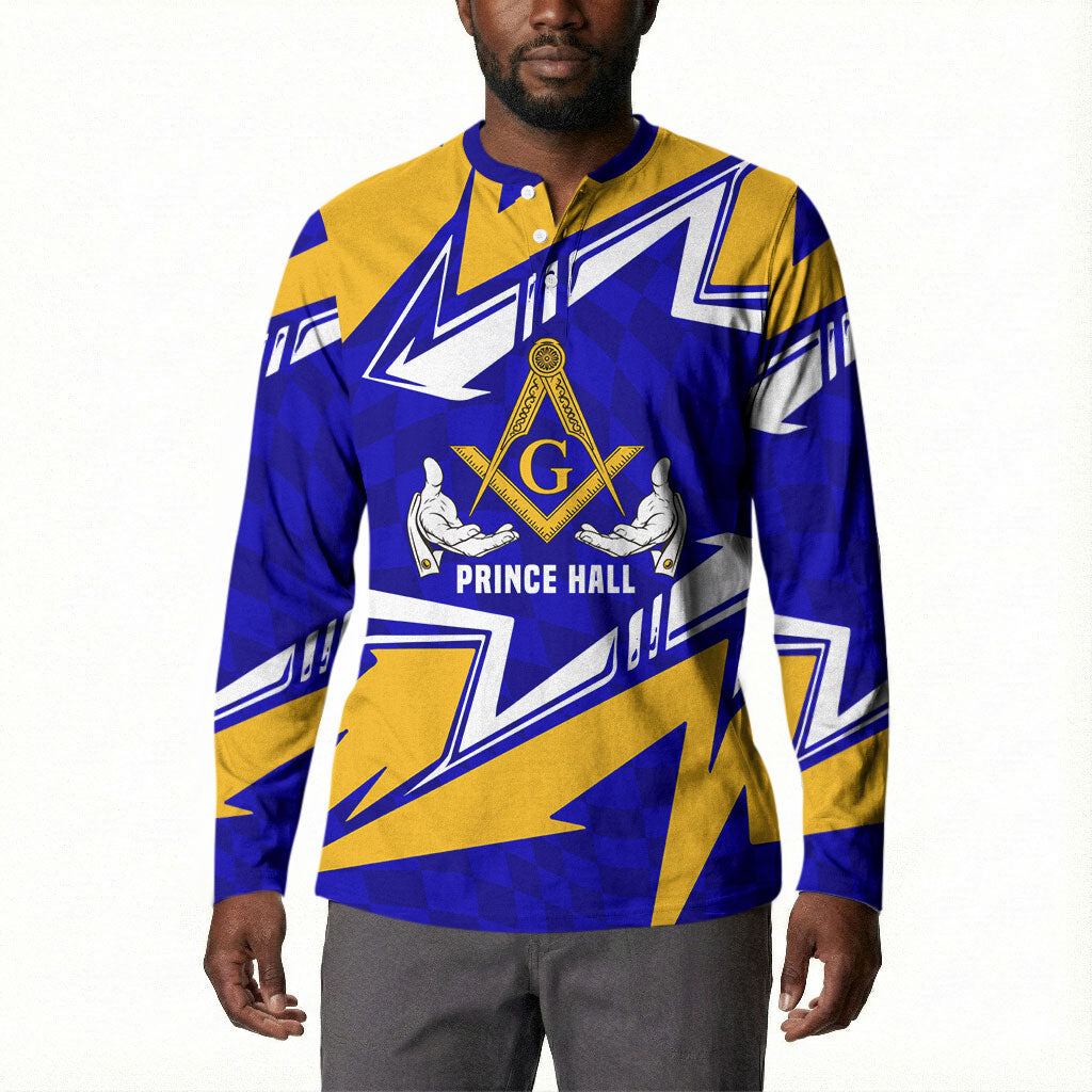 Prince Hall Freemasonry Button Sweatshirt Square and Compasses Masonic Brothers