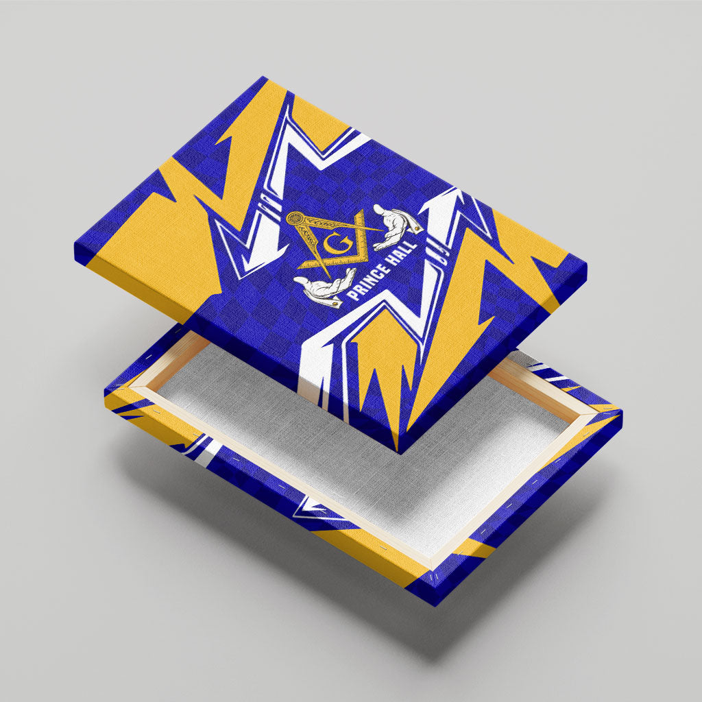 Prince Hall Freemasonry Canvas Wall Art Square and Compasses Masonic Brothers