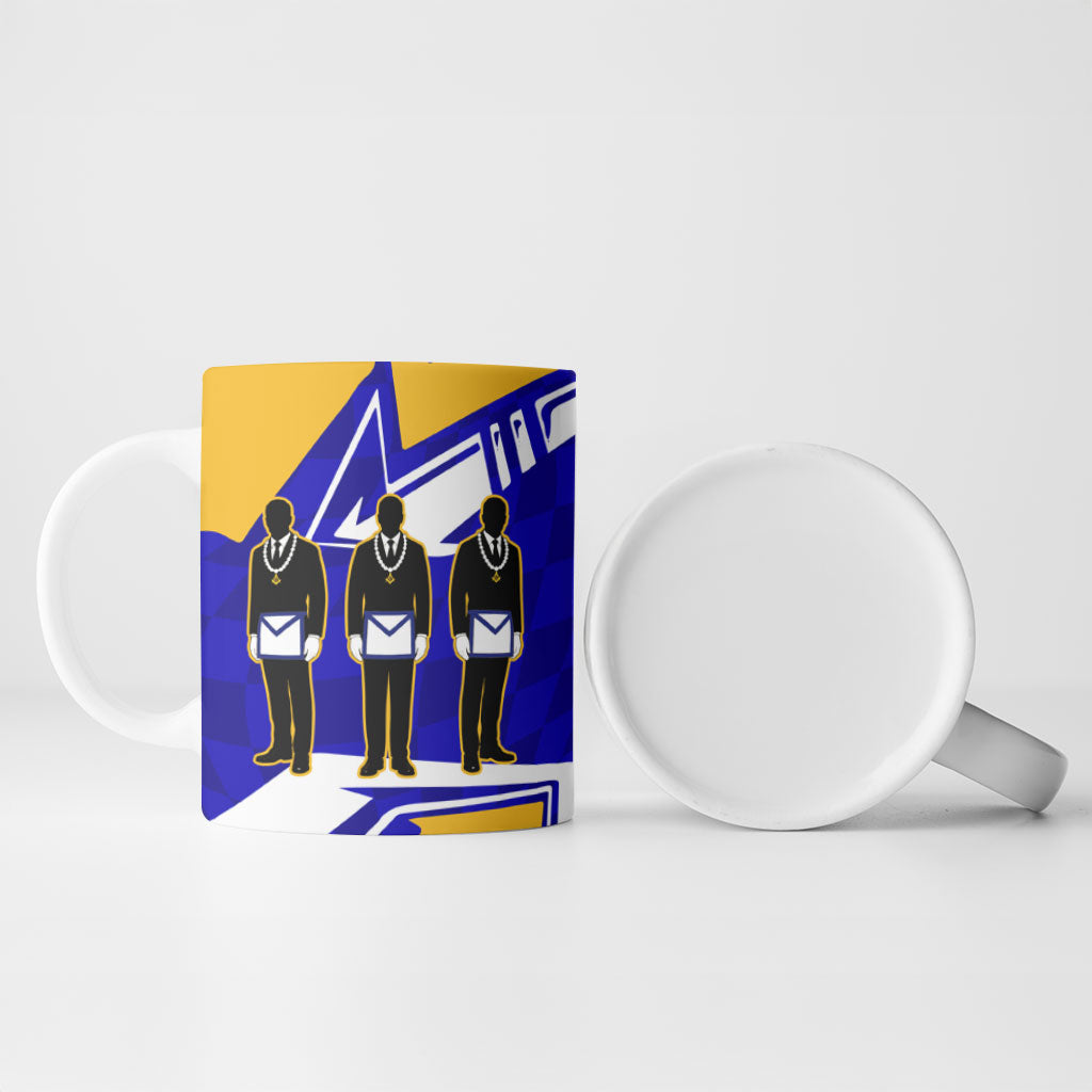 Prince Hall Freemasonry Ceramic Mug Square and Compasses Masonic Brothers