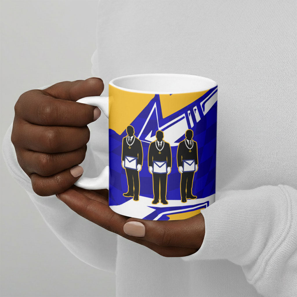 Prince Hall Freemasonry Ceramic Mug Square and Compasses Masonic Brothers