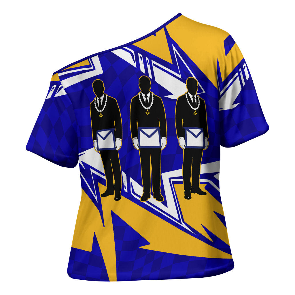 Prince Hall Freemasonry Cross Shoulder Shirt Square and Compasses Masonic Brothers