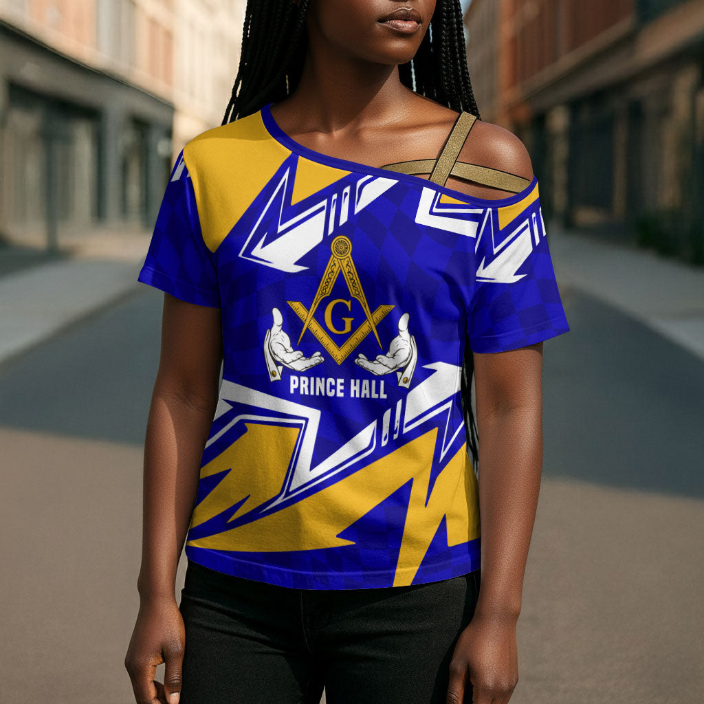Prince Hall Freemasonry Cross Shoulder Shirt Square and Compasses Masonic Brothers