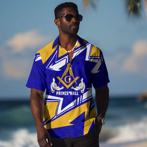 Prince Hall Freemasonry Hawaiian Shirt Square and Compasses Masonic Brothers