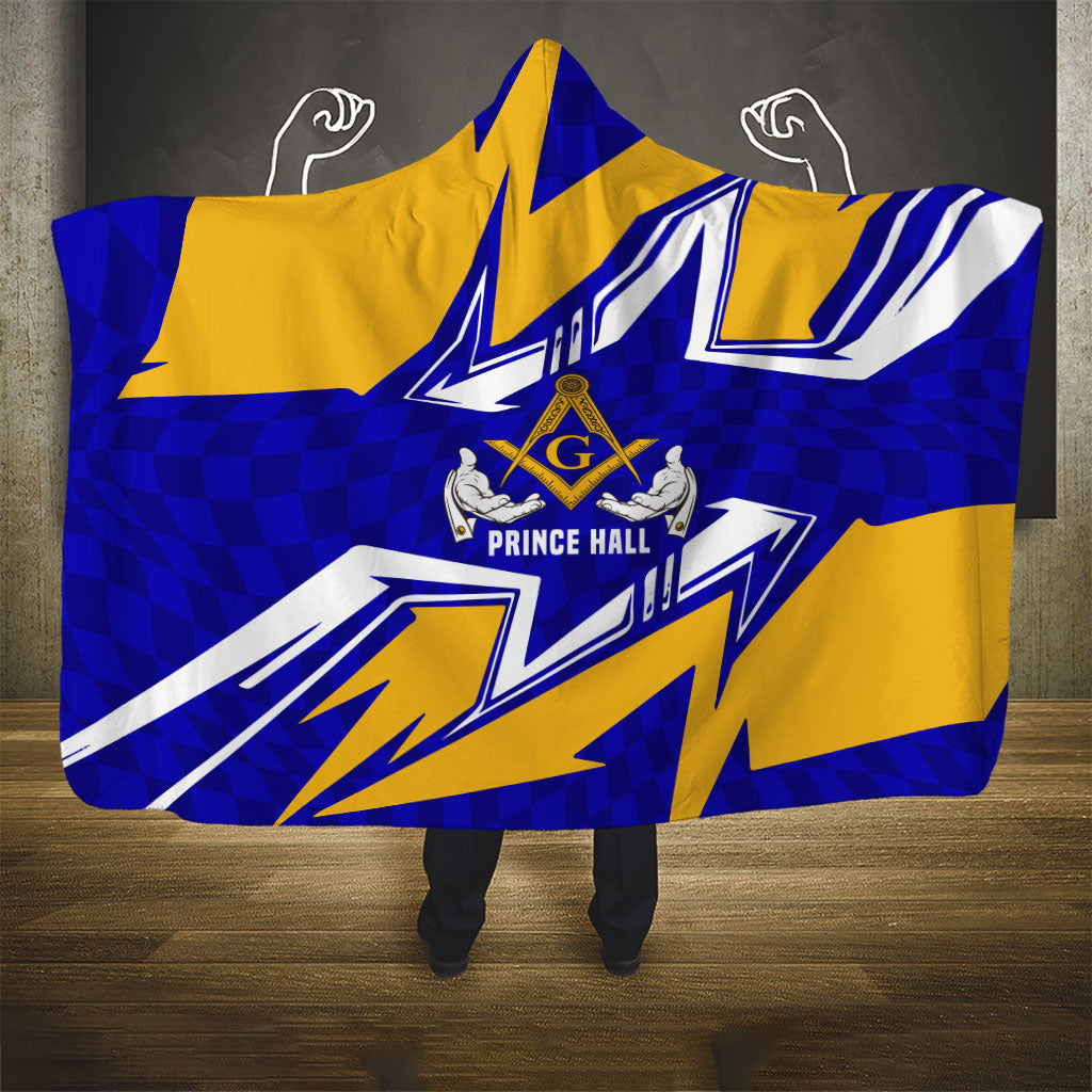 Prince Hall Freemasonry Hooded Blanket Square and Compasses Masonic Brothers